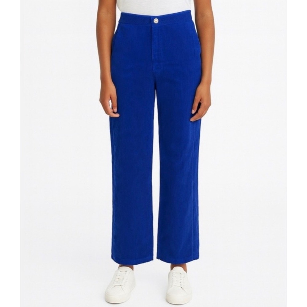 AG Adriano Goldschmied Corduroy Wide Leg Pants Royal Blue Size 26